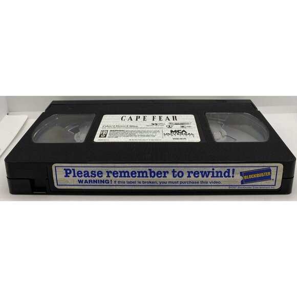 Blockbuster Cape Fear 1991 VHS Video Store Rental Movie Clamshell Case - Picture 11 of 15